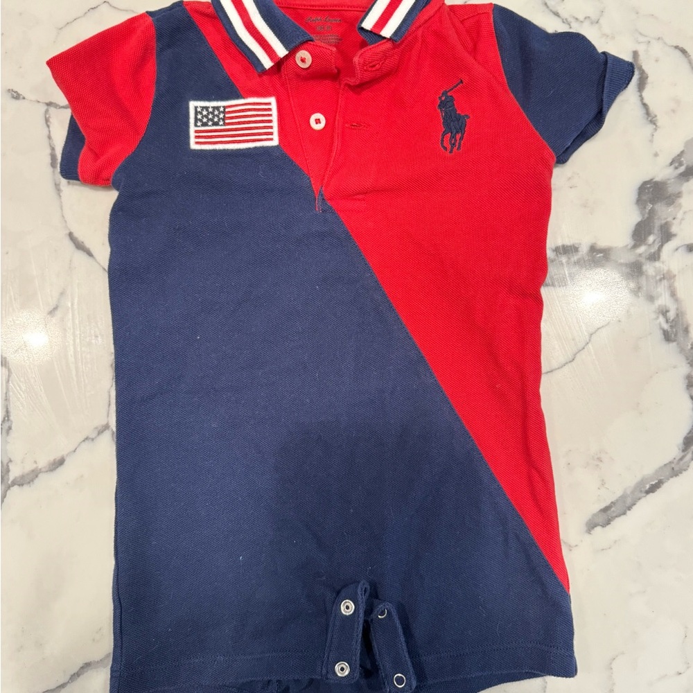 Polo by Ralph Lauren Kids Red and Blue Shirt